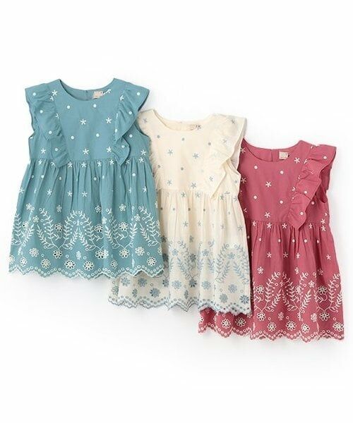 petit main / プティマイン Tシャツ | 【リンク】インド綿オーバーレースチュニック(ジュニア) | 詳細7