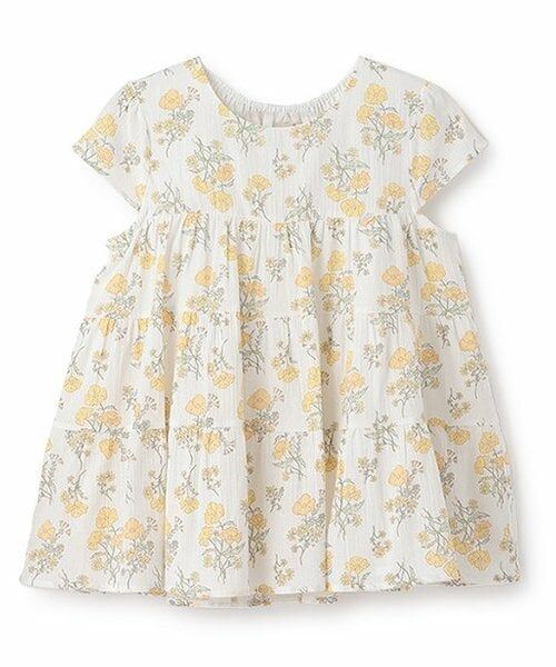 petit main / プティマイン Tシャツ | 【スマイル/リンク】楊柳チュニック(ジュニアサイズ)（アイボリー）