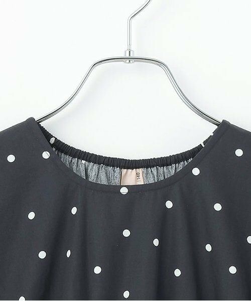 petit main / プティマイン Tシャツ | 【リンク】パフスリーブ柄チュニック(ジュニア) | 詳細2