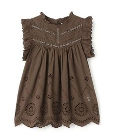 petit main / プティマイン Tシャツ | 【リンク】オーバーレースチュニック(ジュニア)