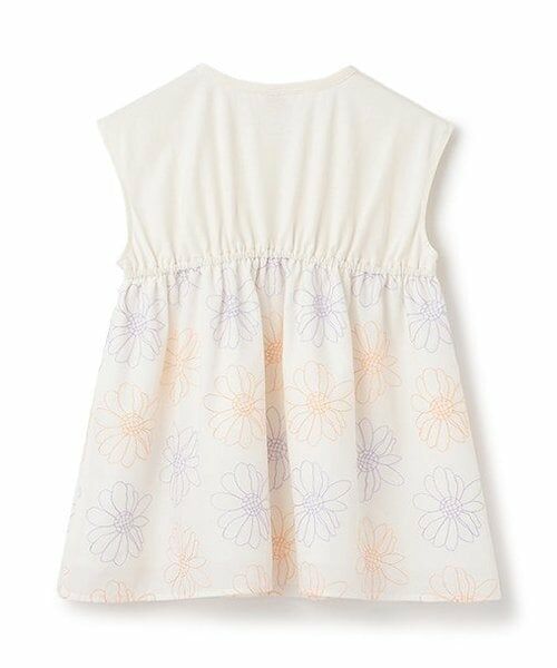 petit main / プティマイン Tシャツ | 【リンク】お花刺しゅうドッキングT(ジュニア) | 詳細1