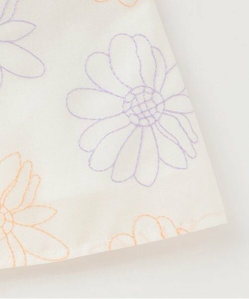 petit main / プティマイン Tシャツ | 【リンク】お花刺しゅうドッキングT(ジュニア) | 詳細4