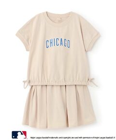 petit main / プティマイン ミニ丈・ひざ丈ワンピース | 【MLB/リンク】カットソーセットアップ