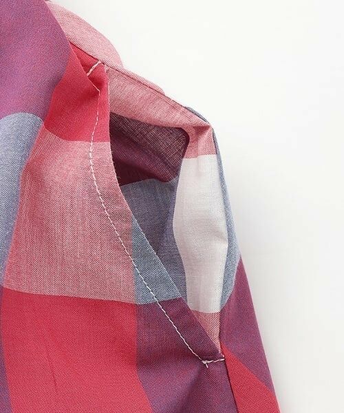 petit main / プティマイン ミニ丈・ひざ丈ワンピース | 【リンク】肩あきチェックワンピース(ジュニア) | 詳細10