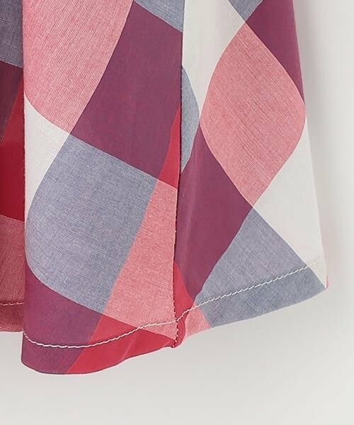 petit main / プティマイン ミニ丈・ひざ丈ワンピース | 【リンク】肩あきチェックワンピース(ジュニア) | 詳細11