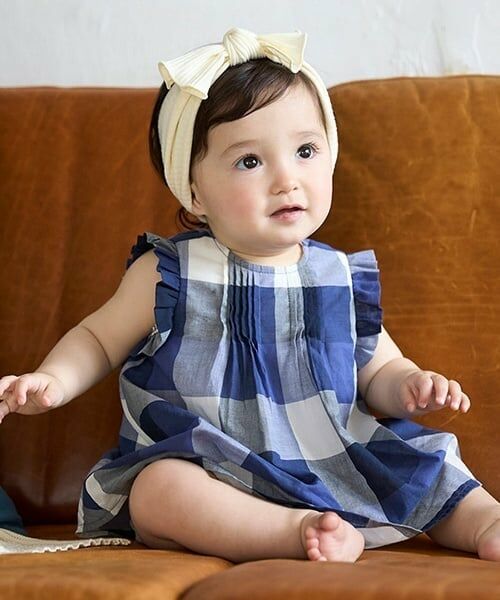 petit main / プティマイン ミニ丈・ひざ丈ワンピース | 【リンク】肩あきチェックワンピース(ジュニア) | 詳細5