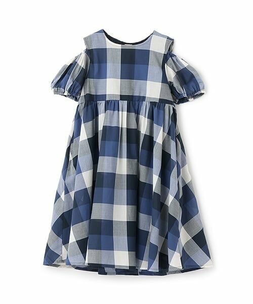petit main / プティマイン ミニ丈・ひざ丈ワンピース | 【リンク】肩あきチェックワンピース(ジュニア) | 詳細6
