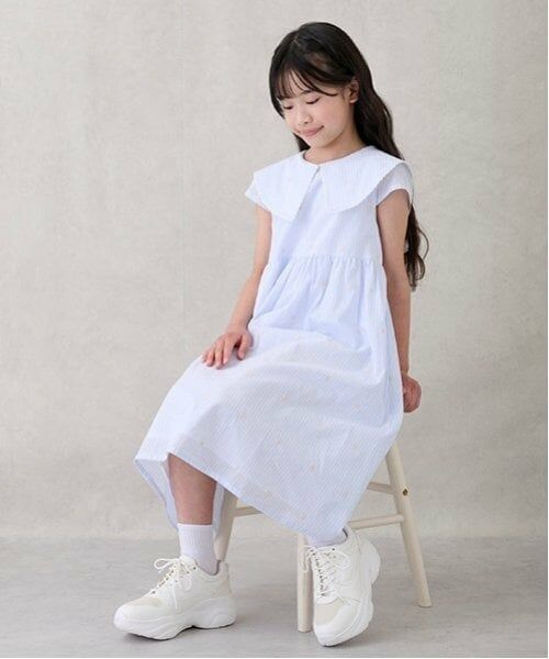 petit main / プティマイン ミニ丈・ひざ丈ワンピース | 【リンク】ハート刺しゅうワンピース(ジュニア) | 詳細2