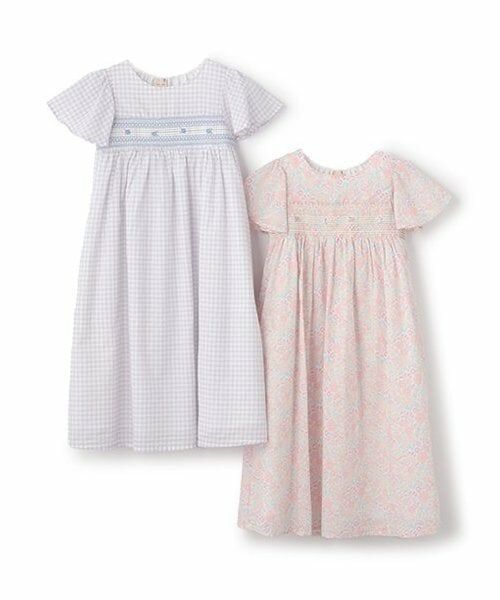 petit main / プティマイン ミニ丈・ひざ丈ワンピース | 【リンク】スモッキングワンピース(ジュニア) | 詳細10