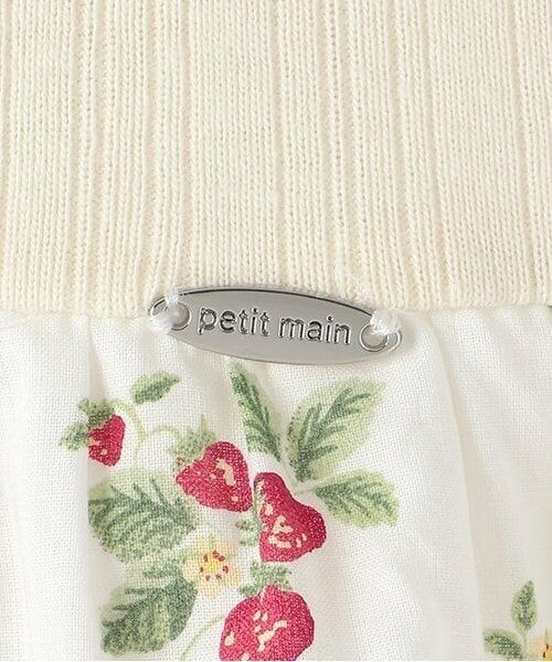 petit main / プティマイン ミニ丈・ひざ丈ワンピース | 【リンク】いちご柄ドッキングワンピース(ジュニア) | 詳細4