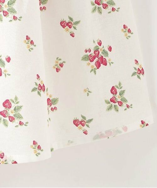petit main / プティマイン ミニ丈・ひざ丈ワンピース | 【リンク】いちご柄ドッキングワンピース(ジュニア) | 詳細5