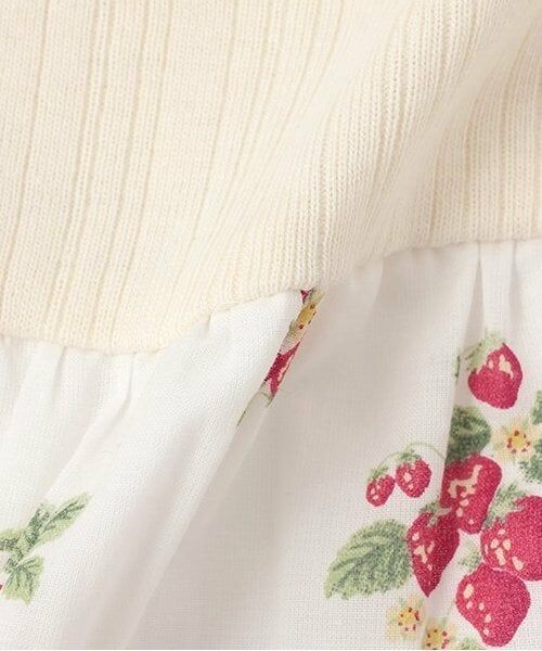 petit main / プティマイン ミニ丈・ひざ丈ワンピース | 【リンク】いちご柄ドッキングワンピース(ジュニア) | 詳細7