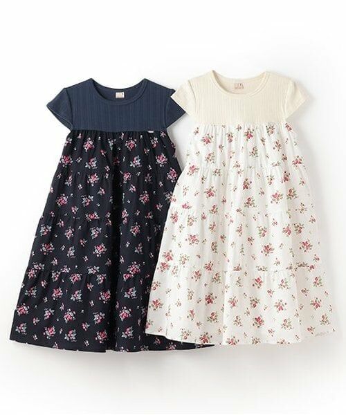 petit main / プティマイン ミニ丈・ひざ丈ワンピース | 【リンク】いちご柄ドッキングワンピース(ジュニア) | 詳細8