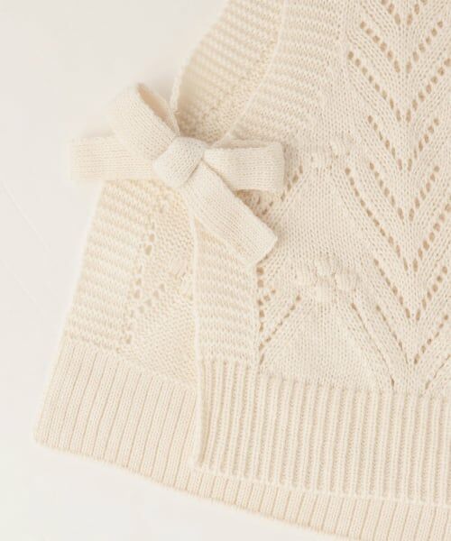 petit main / プティマイン ミニ丈・ひざ丈ワンピース | 【リンク】ベストつきティアードワンピース(ジュニアサイズ) | 詳細6