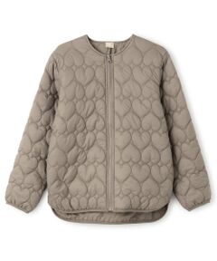 petit main / プティマイン ブルゾン | 【リンク/洗える】ハートキルティングジャケット(ジュニアサイズ)