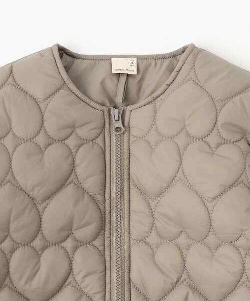 petit main / プティマイン ブルゾン | 【リンク/洗える】ハートキルティングジャケット(ジュニアサイズ) | 詳細2