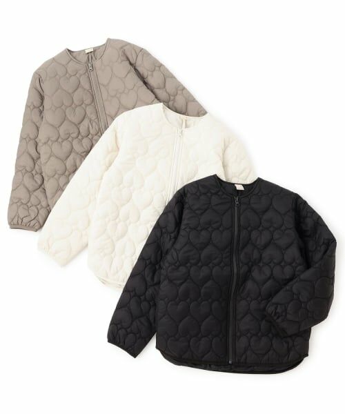 petit main / プティマイン ブルゾン | 【リンク/洗える】ハートキルティングジャケット(ジュニアサイズ) | 詳細7