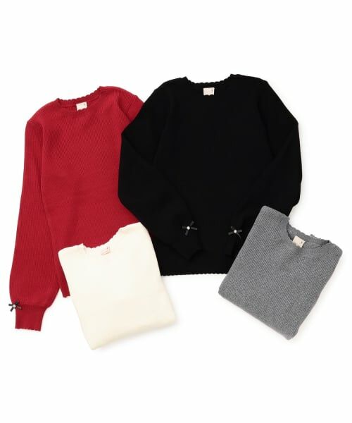 petit main / プティマイン ニット・セーター | 【リンク/フワもちっと】リブニット(ジュニアサイズ) | 詳細5