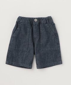 petit main / プティマイン ショート・ハーフ・半端丈パンツ | 【WEB限定】デニムベイカーハーフパンツ