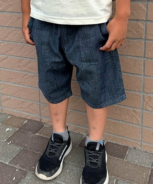 petit main / プティマイン ショート・ハーフ・半端丈パンツ | 【WEB限定】デニムベイカーハーフパンツ | 詳細11