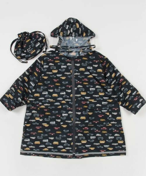 petit main / プティマイン その他アウター | アソートレインコート（紺）