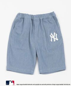 petit main / プティマイン ショート・ハーフ・半端丈パンツ | 【MLB】ロゴ刺しゅうハーフパンツ