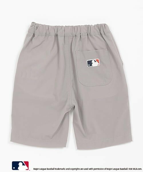 petit main / プティマイン ショート・ハーフ・半端丈パンツ | 【MLB】ロゴ刺しゅうハーフパンツ | 詳細1