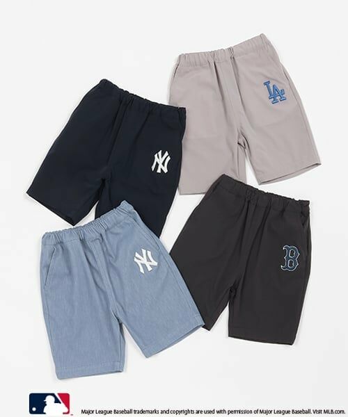 petit main / プティマイン ショート・ハーフ・半端丈パンツ | 【MLB】ロゴ刺しゅうハーフパンツ | 詳細11