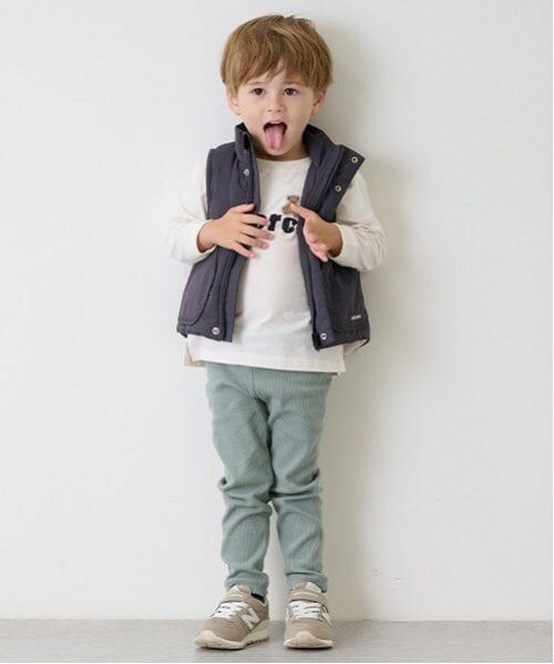 petit main / プティマイン レギンス・スパッツ | 【プティプラ】BOYS10分丈レギンス（薄カーキ）