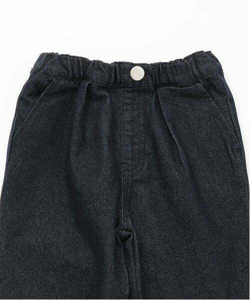 petit main / プティマイン その他パンツ | デニム風タックテーパードパンツ | 詳細6