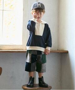 petit main / プティマイン ショート・ハーフ・半端丈パンツ | パッチワークハーフパンツ