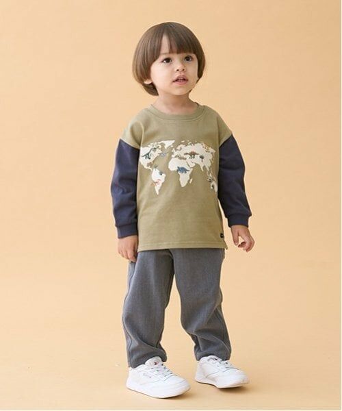 petit main / プティマイン その他パンツ | ストレッチイージーパンツ（グレー）