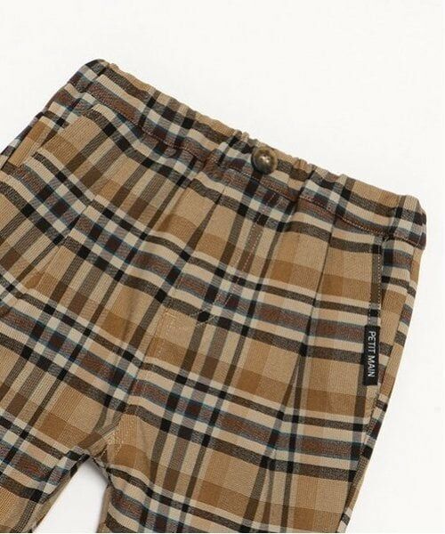 petit main / プティマイン その他パンツ | チェックストレッチテーパードパンツ | 詳細3