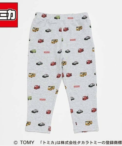 petit main / プティマイン その他パンツ | 【TOMICA】総柄フライスパンツ（シロ杢）