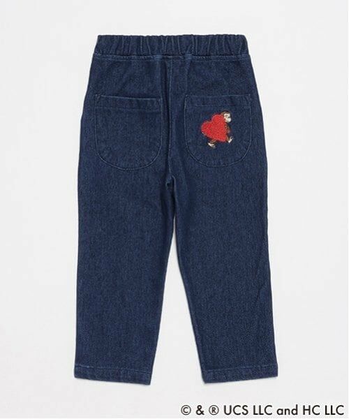 petit main / プティマイン その他パンツ | 【おさるのジョージ】刺しゅうパンツ（紺）