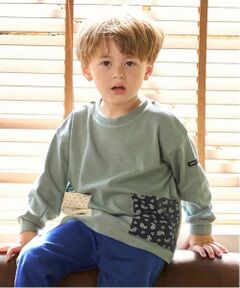 petit main / プティマイン Tシャツ | 【オーガニック】柄ポケットTシャツ