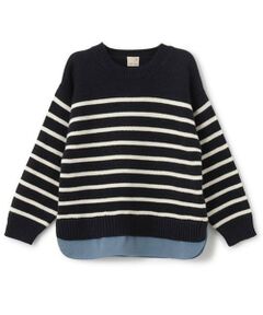 petit main / プティマイン ニット・セーター | 【ウォッシャブル】ボーダーニット