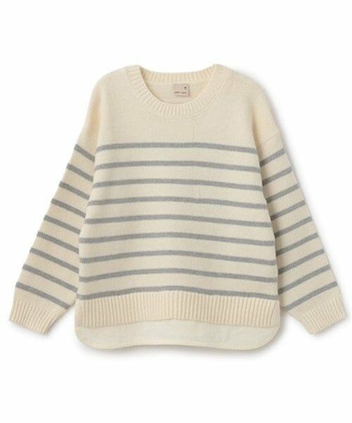 petit main / プティマイン ニット・セーター | 【ウォッシャブル】ボーダーニット（アイボリー）