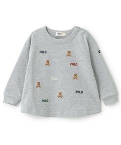 petit main / プティマイン Tシャツ | 【POLO BCS】くま刺しゅう長袖Tシャツ