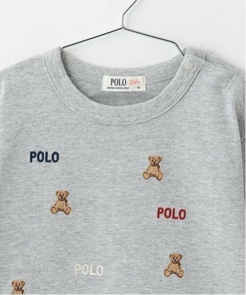 petit main / プティマイン Tシャツ | 【POLO BCS】くま刺しゅう長袖Tシャツ | 詳細2
