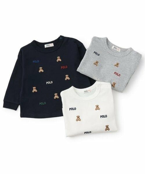 petit main / プティマイン Tシャツ | 【POLO BCS】くま刺しゅう長袖Tシャツ | 詳細8