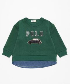 petit main / プティマイン Tシャツ | 【POLO BCS】ロゴアップリケ長袖Tシャツ