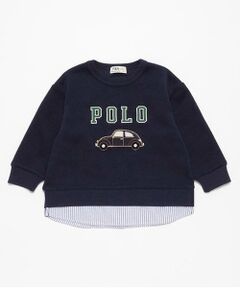 petit main / プティマイン Tシャツ | 【POLO BCS】ロゴアップリケ長袖Tシャツ