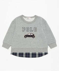 petit main / プティマイン Tシャツ | 【POLO BCS】ロゴアップリケ長袖Tシャツ