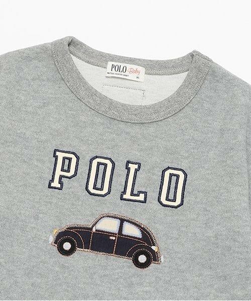 petit main / プティマイン Tシャツ | 【POLO BCS】ロゴアップリケ長袖Tシャツ | 詳細2