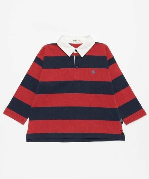 petit main / プティマイン シャツ・ブラウス | 【POLO BCS】ラガー長袖シャツ（ディープ レッド）