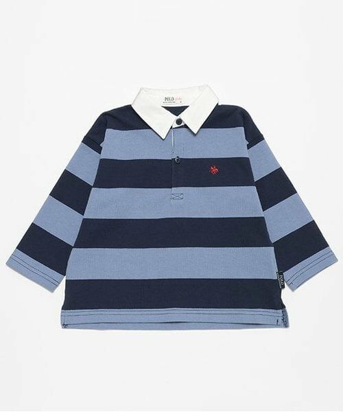 petit main / プティマイン シャツ・ブラウス | 【POLO BCS】ラガー長袖シャツ（ブルー）