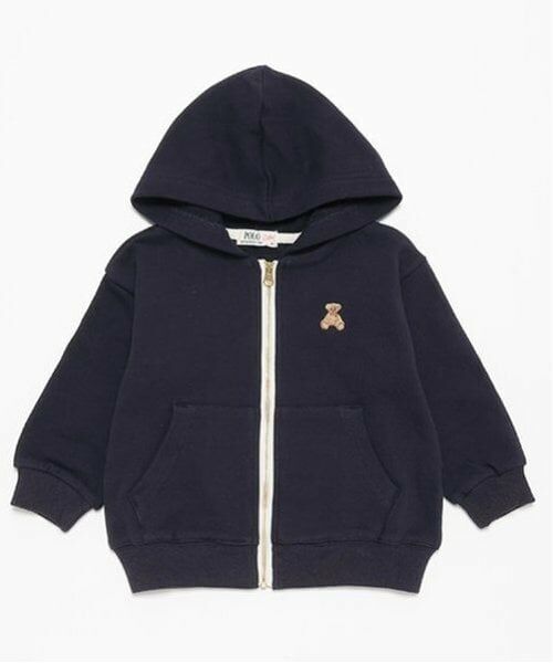 petit main / プティマイン パーカー | 【POLO BCS】ジップアップパーカー(キッズサイズ)（紺）