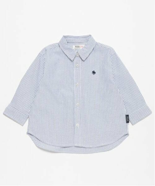 petit main / プティマイン シャツ・ブラウス | 【POLO BCS】長袖シャツ（ブルー）