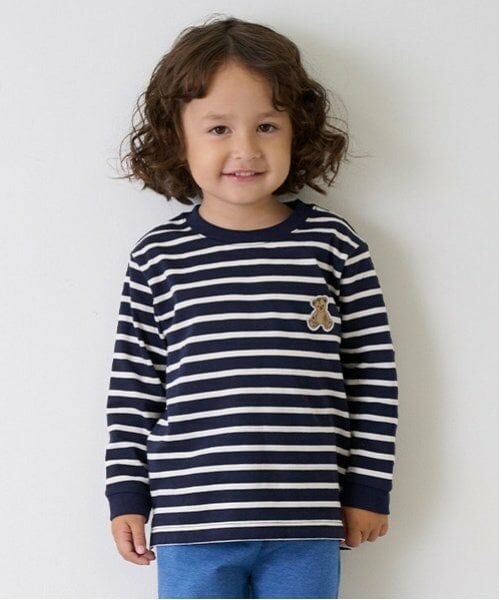 petit main / プティマイン Tシャツ | 【プティプラ】BOYS長袖Tシャツ(ボーダー)